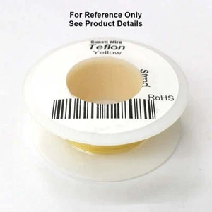 T28-04-100 100FT 28AWG YELLOW Hi Temp PTFE Insulated Silver Plated 600 Volt Wire - Picture 1 of 1
