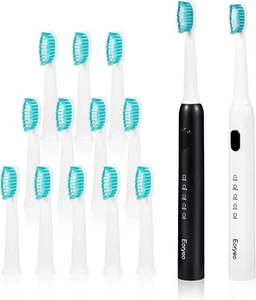 Eoryeo 2 Pack Electric Toothbrush , 30000VPM, Including 12 Brush Heads, 5 Modes, - Picture 1 of 7
