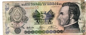 Billete Honduras 5 Lempira 2003 P85c - Imagen 1 de 2