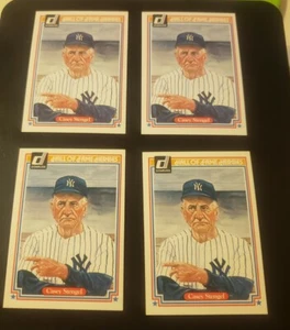 1983 DONRUSS HALL OF FAME HEROES BASEBALL CASEY STENGEL #37 NYY - 4 Card Lot - Picture 1 of 2