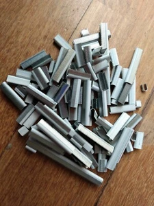 **Box Of Mixed Broken White And Silver Staples** - Picture 1 of 2