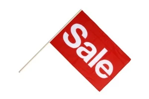 Stockflagge Stockfahne Sale rot 60x90cm Fahne Flagge mit Stock - Bild 1 von 1