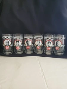 NASCAR Coca-Cola Collector's Glasses. Set of 6. Different Drivers See Details - Picture 1 of 14
