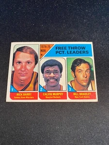 1975 TOPPS #3 NBA FREE THROW PCT. LEADERS RICK BARRY! BILL BRADLEY! $1 SHIPPING! - Picture 1 of 2