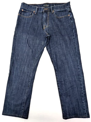 Lucky Brand  221 Straight Leg Dark Wash Denim Jeans, Men 32x27.5 (Hemmed) Blue - Image 1 of 4