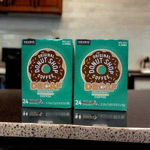 2-Pk,Original Donut Shop Decaf Medium Roast Keurig K-Cup Coffee Pods, 24 Ct x 2 - Picture 1 of 2