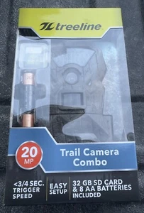 Treeline Trail Camera Combo 20mp 32gb Sd Card And 8 AA Batteries Included - Picture 1 of 1