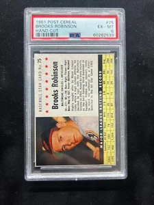 1961 POST CEREAL PERFORATED #75 BROOKS ROBINSON PSA 6 - Picture 1 of 2
