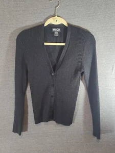 New York & Company Damen V-Ausschnitt Knopfleiste Cardigan Pullover Bluse Small - Bild 1 von 23