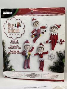 Bucilla Elf of the Shelf Felt Christmas Kit Scout Elf Ornaments 86506 *READ*