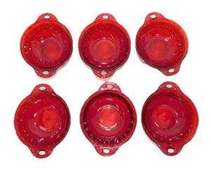 Lot Of 6 VTG Ruby Glass Bowls For Condiment, Ice Cream, Nut, Candy Dishes EUC - Picture 1 of 7
