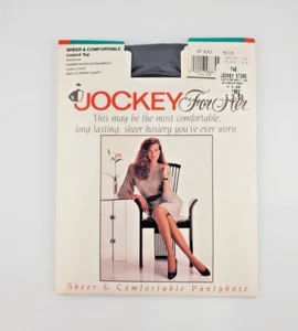 Single package Vtg. Jockey For Her Sheer Control Top Pantyhose Medium Moss - Picture 1 of 3