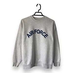 MEKE INC Airforce Vintage Sweatshirt Medium Mens Grey USA Cotton Print Polyester - Picture 1 of 12