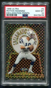 1998 Fleer Ultra Peyton Manning Exclamation Points RC #5 PSA 10 GEM MINT 💎 - Picture 1 of 2