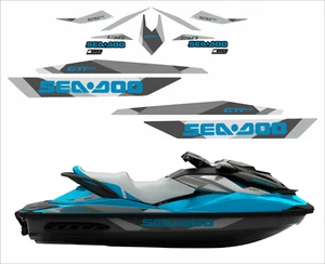 SEADOO GTI SE 130 2018 Graphics / Decal / Sticker Kit GREY BLUE - Foto 1 di 4