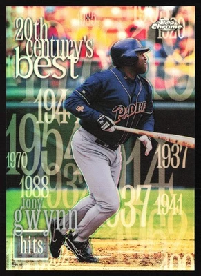 2000 Topps Chrome 20 Century Best Refractor Tony Gwynn #468 GS1 - Image 1 of 2