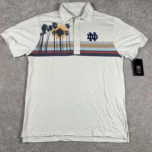 Notre Dame Fighting Irish Wes & Willy Poloshirt Herren L Palm Tree Sunset Neu mit Etikett - Bild 1 von 7