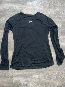 Under Armour Damen Langarmshirt schwarz HeatGear Kompressionsshirt Gr. S - Bild 1 von 3