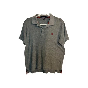 US Polo Assn. Herren mittelgrau rot Logo Luxus Feel - Bild 1 von 5