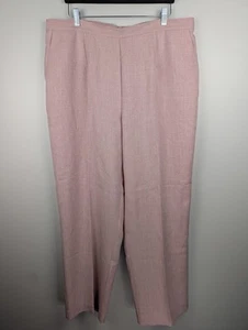 Alfred Dunner Hose Damen 18W rosa klassische Passform Gummibund gerade hohe Leibhöhe - Bild 1 von 9
