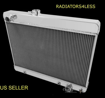 冠军 3 ROW 铝制收音机 65 66 67 PONTIAC TEMPEST LEMANS GTO V8 发动机 — 第 1/2 张图片