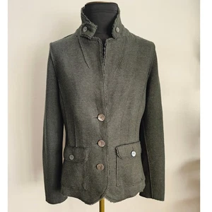 EUC EILEEN FISHER Women's Green Merino Wool Knit Blazer Jacket M - Picture 1 of 8