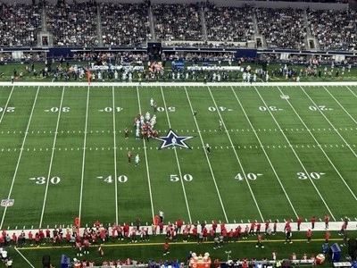 3 Dallas Cowboys vs Arizona Cardinals Sect 443 Row 9 1st Row UD 50yl 11/03/25 - Image 1 of 3