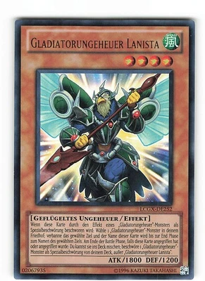 Yugioh GLADIATORUNGEHEUER LANISTA , lcgx-de252 Ultra Rare deutsch Excellent  - Bild 1 von 2