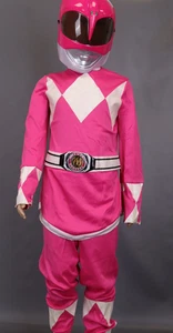 Disguise Girls Deluxe Mighty Morphin Pink Ranger Jumpsuit Costume Size: 4-6 - Picture 1 of 8