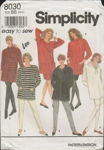 Simplicity 8030 Pullover Hoodie Tunic & Knit Pants Vtg Pattern Size 18-24 Uncut - Picture 1 of 7