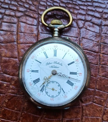 Sehr Seltene Antike Taschenuhr in Silber Peter Siebolts Norden mit Pferdemotiv  - Bild 1 von 4