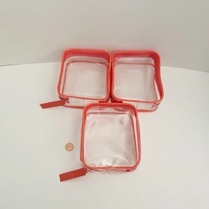 Bolsa de Maquillaje Cosmético Transparente 3 Soles de Janeiro Estuche de Plástico de Viaje Rojo - Imagen 1 de 3