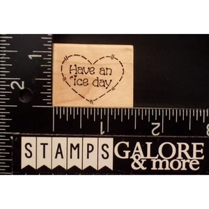 Darcies Stempel F3908 HAVE AN ICE DAY SPRUCH VALENTINSTAG LIEBE HERZ #W21 - Bild 1 von 2