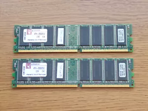 Pair of Kingston KTH-D530/512, 512MB DDR400 (PC3200) CL3 DIMM - Tested - Picture 1 of 1