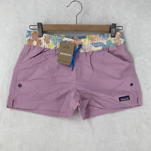 Patagonia Shorts Kids XL 14 Costa Rica Baggies 3" Unlined Purple Floral NEW $49 - Picture 1 of 14