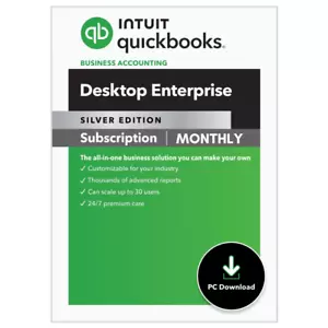 2 User QuickBooks Enterprise Silver 2024 - 20% OFF Every Month - Picture 1 of 2