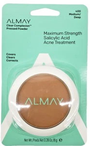 NEW Almay Clear Complexion Powder Maximum Strength Treatment 400 Medium/Deep - Picture 1 of 1