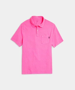 Vineyard Vines Mens Surfside Island Pocket Polo Garment Dyed Slub - Picture 1 of 3