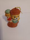 Jasco Caring Critter Chimer Porcelain Hanging Ornament/Bell Papa Bear with Cub