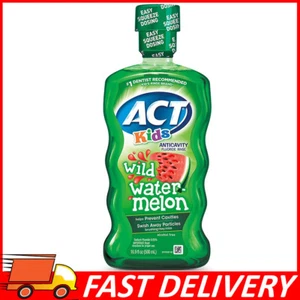 ACT Kids Anticavity Fluoride Rinse Wild Watermelon 16.9 Ounce - Picture 1 of 7