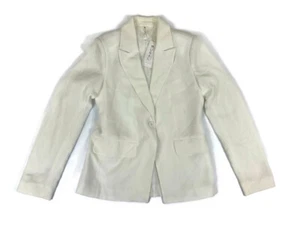 Mural Art Has No Boundaries Long White Suit Jacket Women’s Size S NWT - Picture 1 of 9