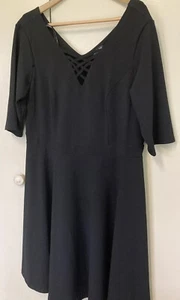City Chic Women's Trendy Plus Cross-Neck Skater Dress New With Tags - Picture 1 of 12