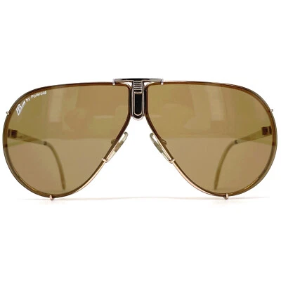 Gafas de sol vintage BORIS BECKER 4803A de POLAROID - AÑOS 80 Italia - grandes - doradas NOS Foto 1 de 4