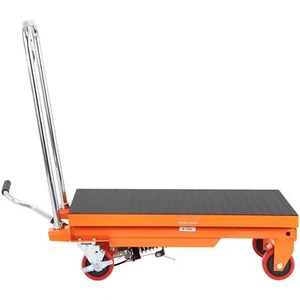 Hydraulic Lift Table Cart, 500lbs Capacity Manual Single Scissor Lift Table - Picture 1 of 7