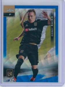 2021 Topps Chrome MLS #77 Corey Baird Blue Wave Refractor/199