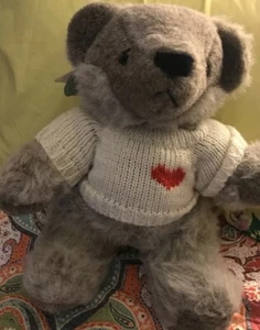 Snuggables Large  Jointed Koala Bear Plush Stuffed Red Heart  Sweater 1983 - Picture 1 of 3