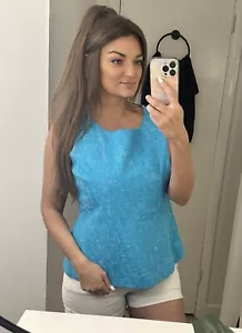 NWT Michael Kors Size 14 Vibrant Blue Sleeveless Top - Picture 1 of 4