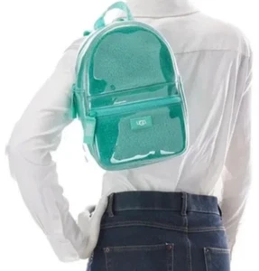 💠UGG Damen Dannie II Mini Rucksack transparent Plüsch Fleece Sherpa Tide Pool TPD NEU - Bild 1 von 10