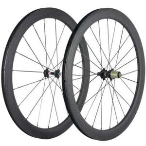 Juego de ruedas de bicicleta de carretera de carreras de carbono 700C 50*25 mm cubierta ruedas en forma de U mate - Imagen 1 de 16
