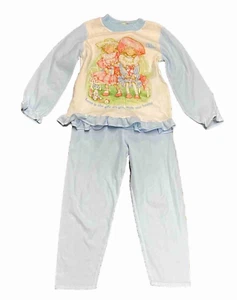 Holly Hobbie Girls 2 Pc Pajamas Light Blue Size 7 Vintage 70's USA! - Picture 1 of 7